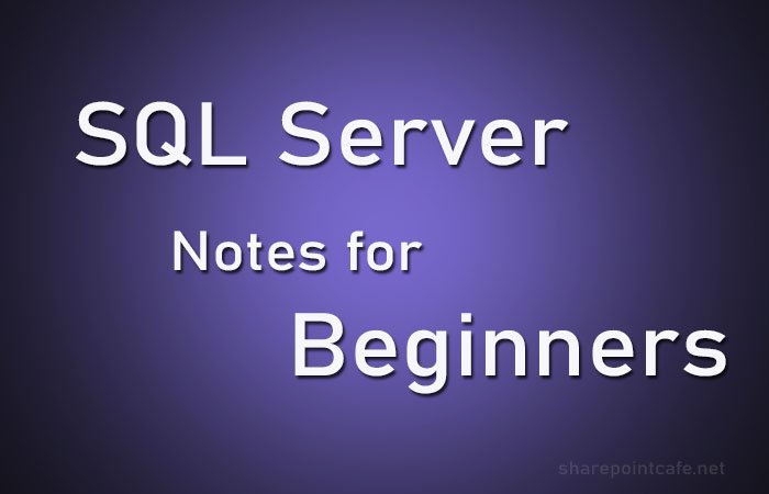 sql server notes for beginners