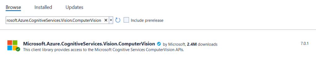 Azure Computer Vision Service
