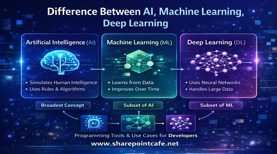 Difference Between AI Machine Learning and Deep Learning
